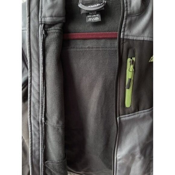 Snozu Performance Soft Shell Jacket Gray Kids Size L 14-16 Hoodie Skiing - Picture 6 of 11